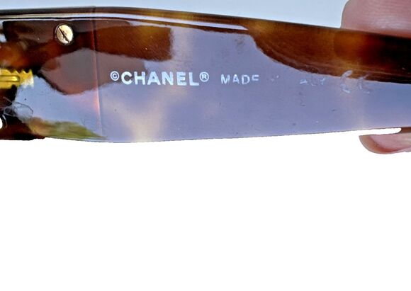 Chanel 4095-B Crystal CC Sunglasses Y2K Gold Brown Gradient Tortoise Authentic main image 5